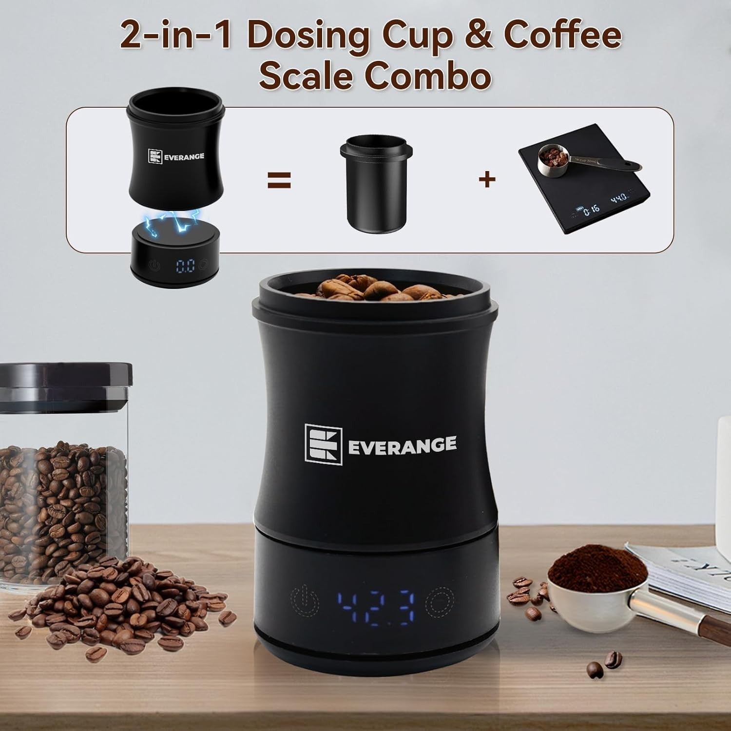 Digital Coffee Scale with Timer Rechargeable Barista Precision Scale