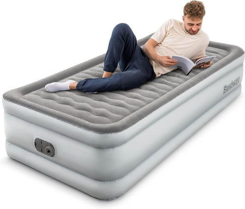 Luxury Single Air Bed Built-In Electric Pump Raised Inflatable Mattress