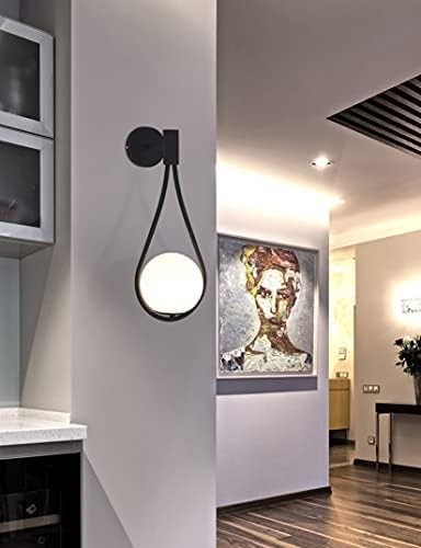 Vintage Black Globe Wall Lights 2PCS 5W LED Elegant Bedroom & Living Room