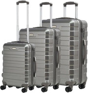 3 Piece Hard Case Luggage Set Lightweight TSA Lock Spinner Wheels