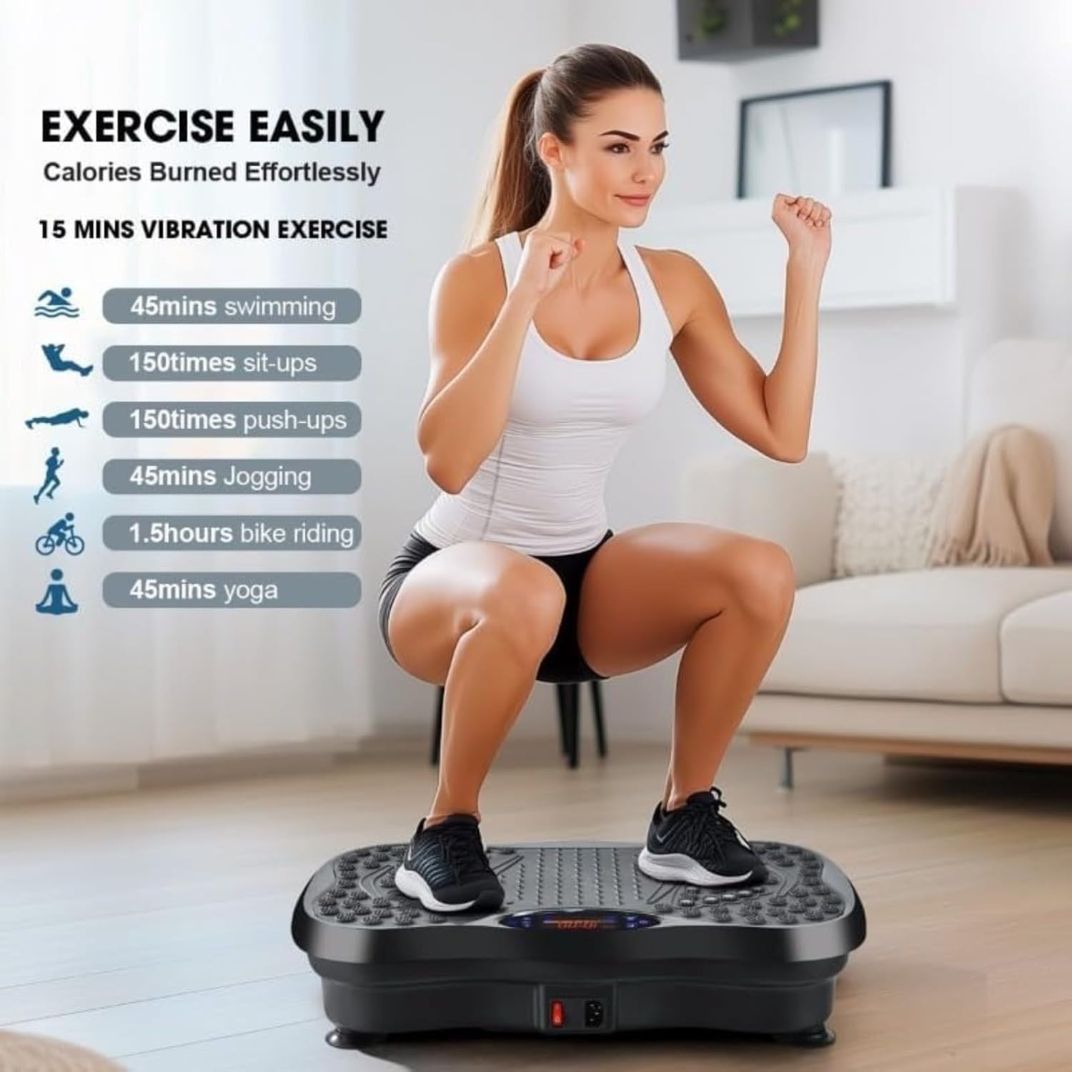 Vibration Plate Waist Abdomen Toner Magnetic Massage Bluetooth
