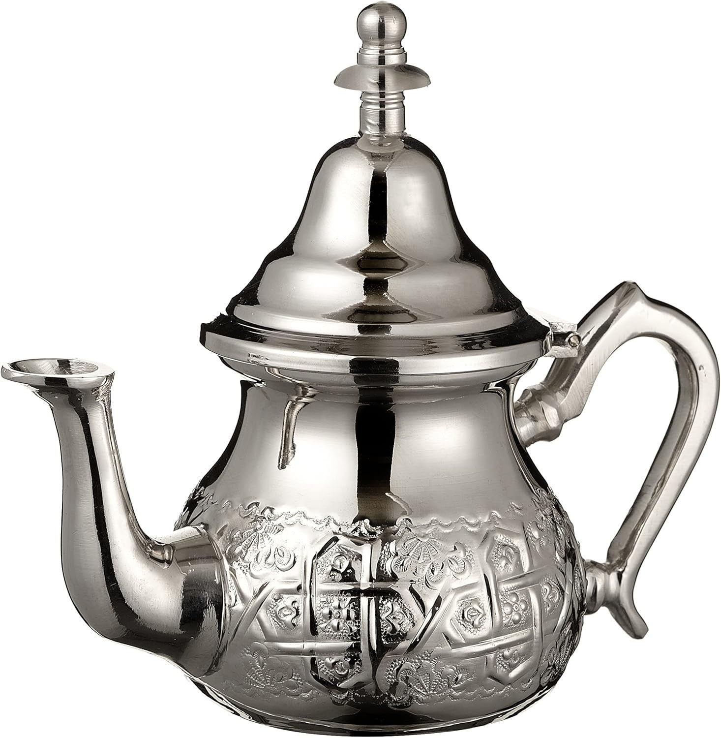 Moroccan Silver Teapot 350ml Handmade Engraved Mint Tea Pot Filter