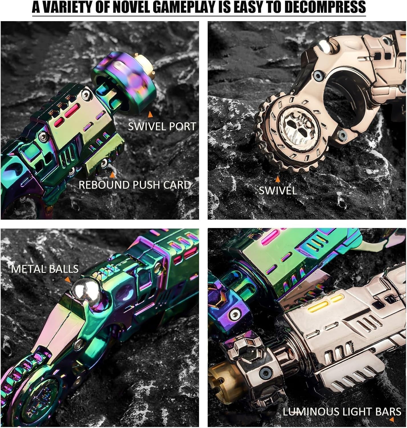 Colorful Metal Fidget Spinner EDC Stress Relief Handheld Toy