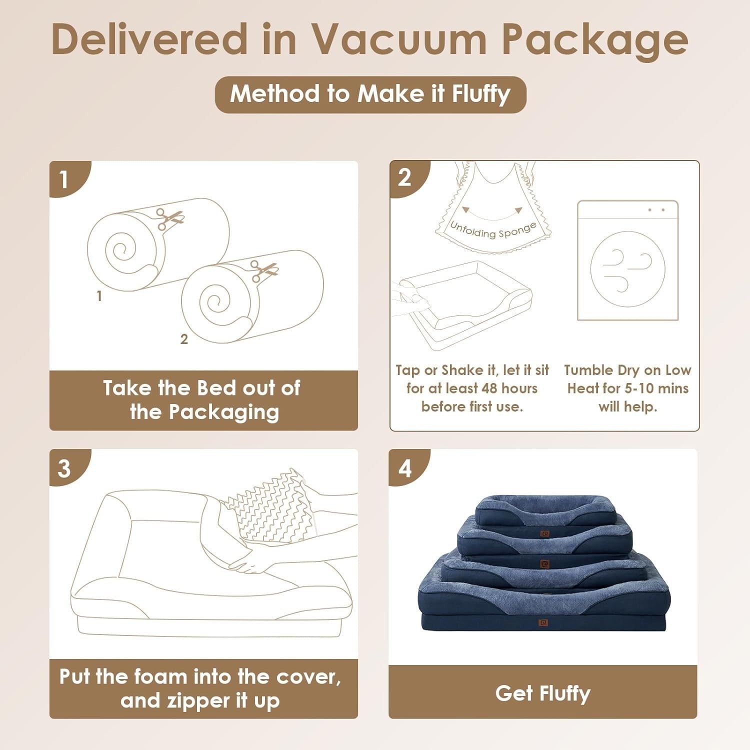 Medium Waterproof Orthopedic Dog Sofa Bed Memory Foam 76x51x16cm