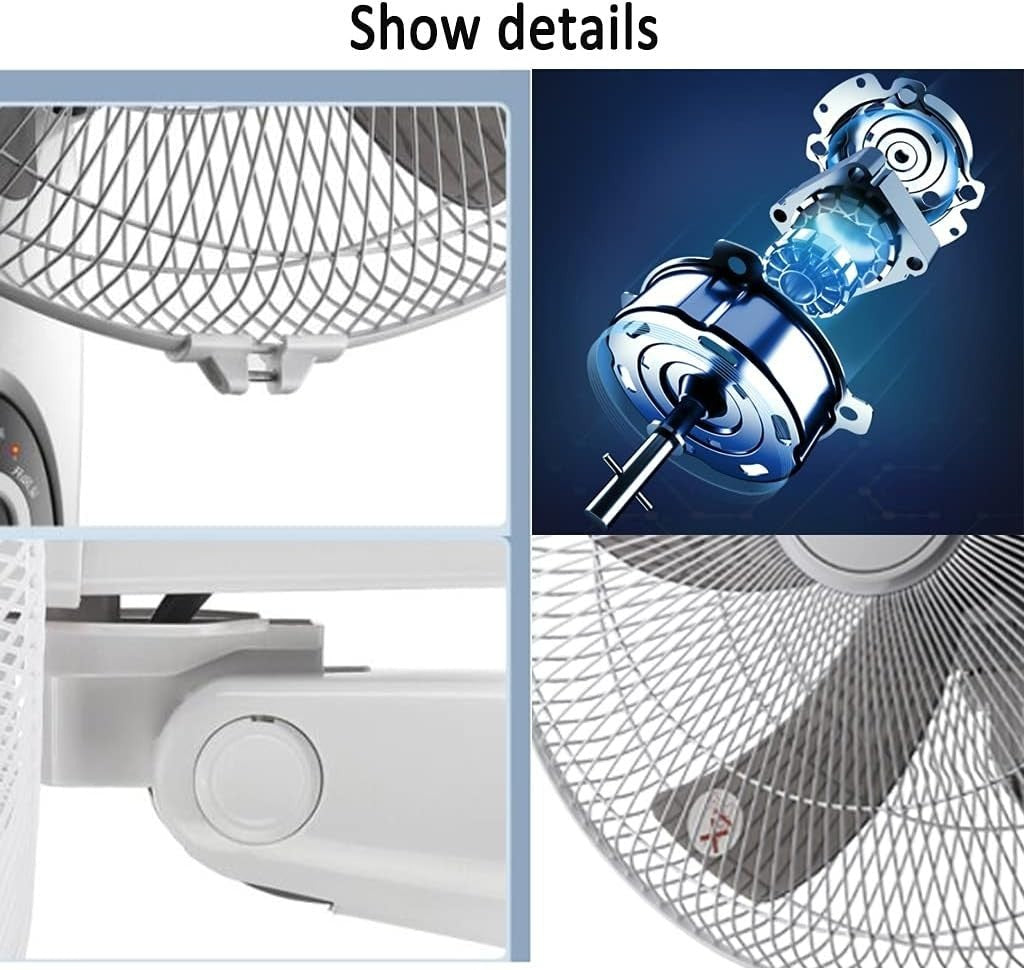 Wall Mounted 3Speed Fan Remote Control Adjustable Tilt Quiet Cooling Office Home