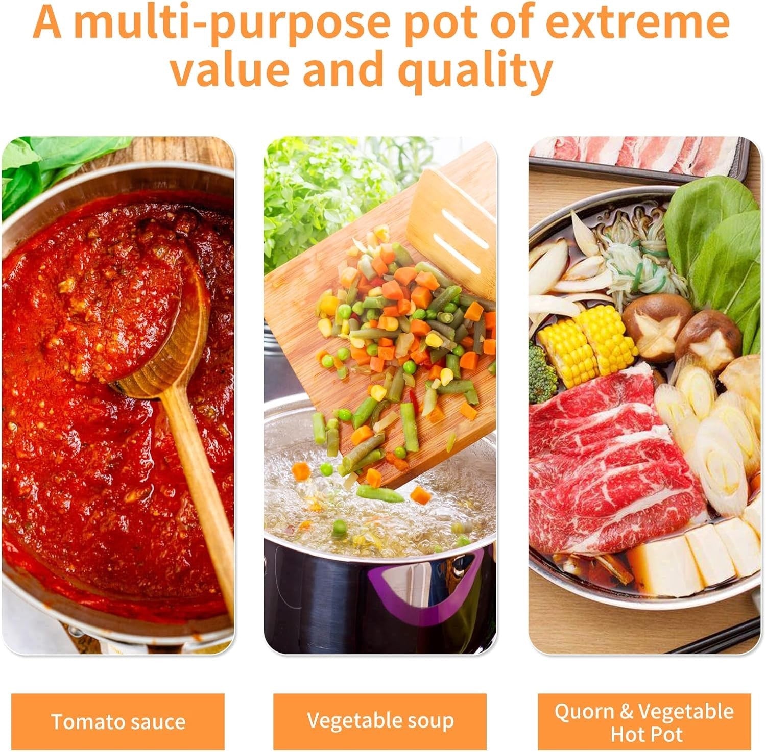 6pcs Stainless Steel Saucepan & Pot Set with Glass Lids – Induction Compatible