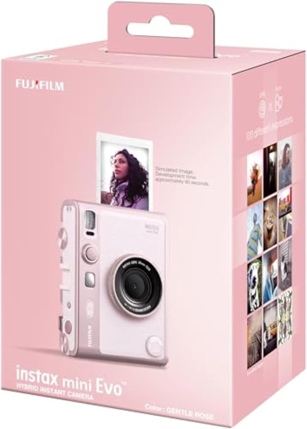 Hybrid Instant Camera Printer Rose Bluetooth LCD Screen 100 Effects