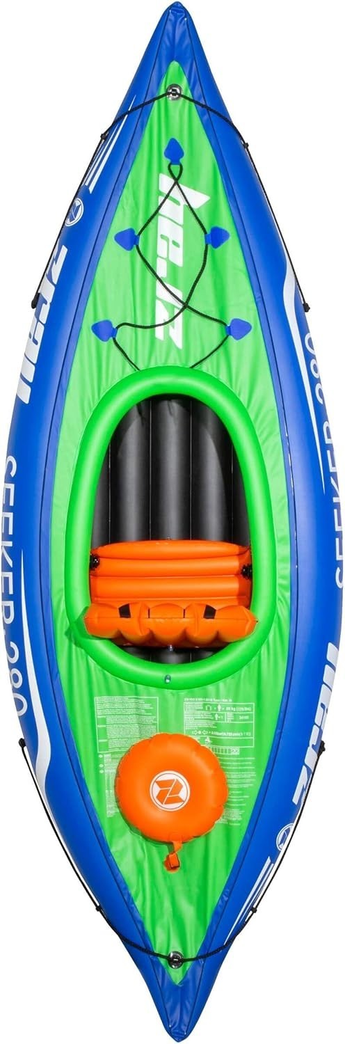 1 Person Inflatable Kayak Canoe w/ Paddle Pump Portable Boat