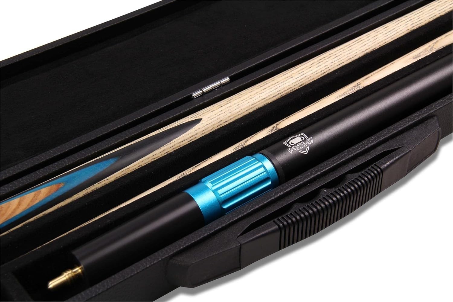 57" Ash Snooker Pool Cue Set 9.5mm Tip Extension Mini Butt Case