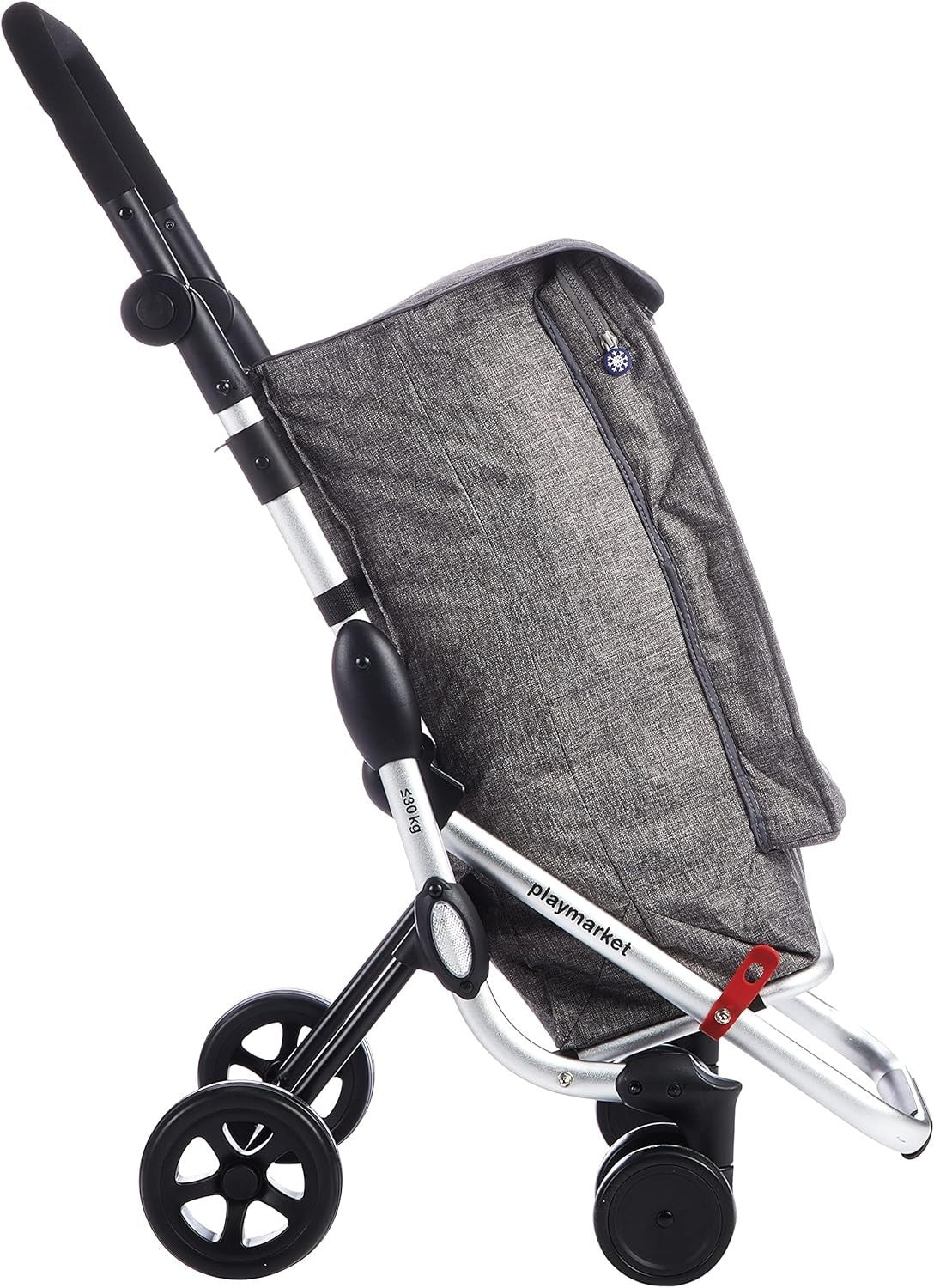 Foppapedretti Go Up Shopping Trolley Grey Sturdy Durable Fabric & Metal