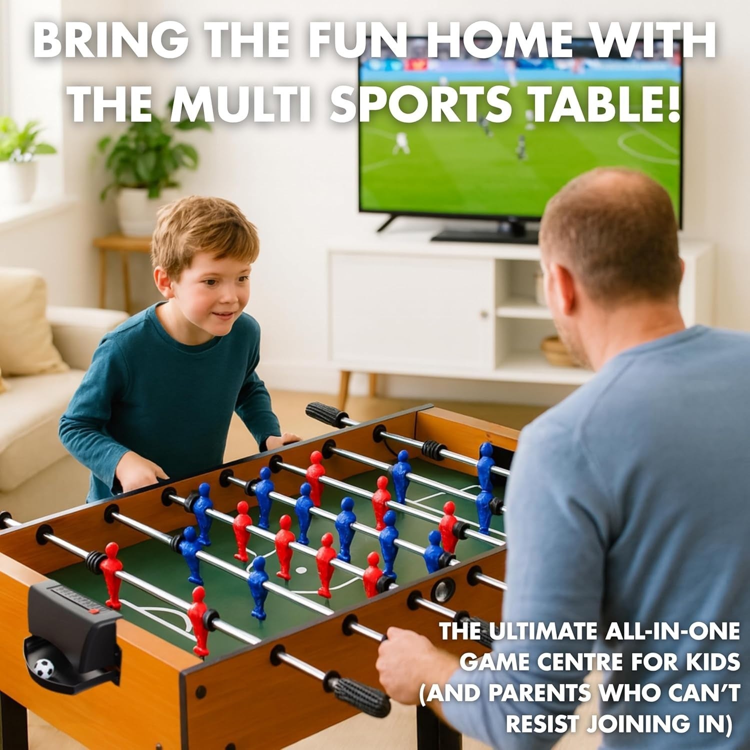 3 in 1 Sports Game Table Air Hockey Pool Football Kids Family Fun