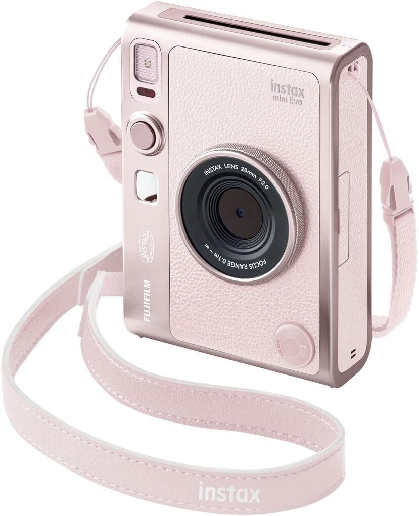 Hybrid Instant Camera Printer Rose Bluetooth LCD Screen 100 Effects
