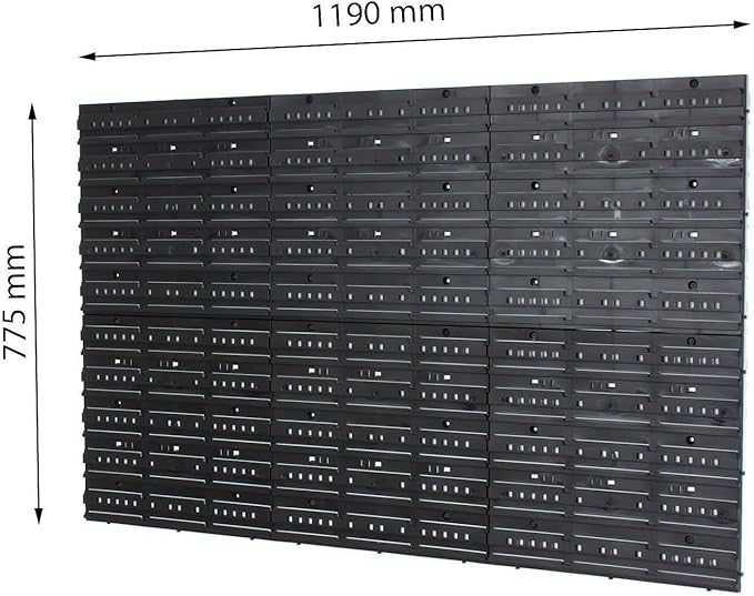 Wall Mounted Tool Peg Board Storage Bins Garage Workshop Organizer