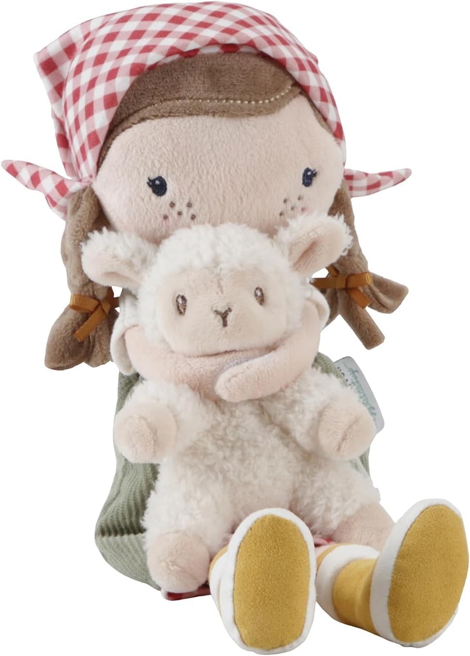 35cm Rag Doll Peasant Woman Plush with Sheep Soft Toy