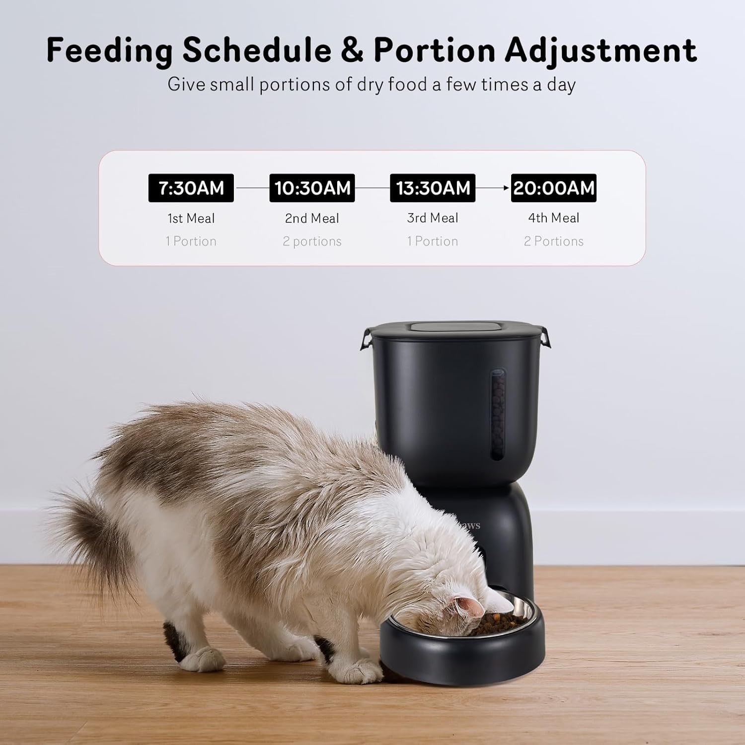 Automatic Cat Feeder Water Dispenser 3L Timed Pet Food Feeder Voice Record