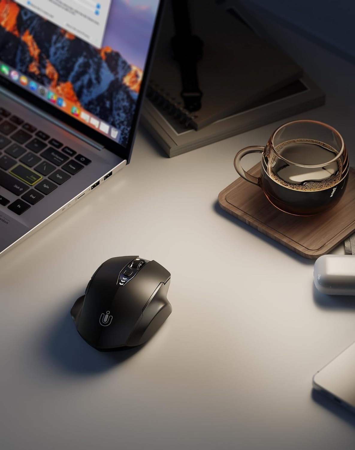 Tri-Mode Bluetooth Wireless Mouse Rechargeable Silent Ergonomic Multi-Device PC