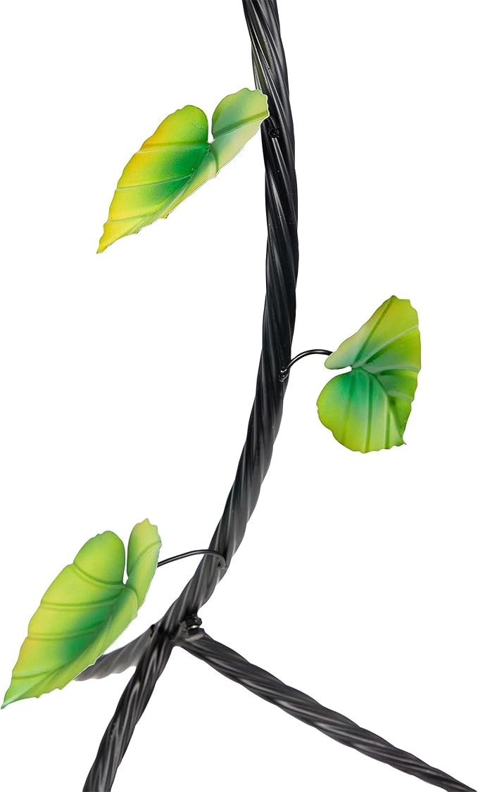 Hummingbird Metal Bird Bath Feeder – Artistic Leaf Stand for Garden Decor
