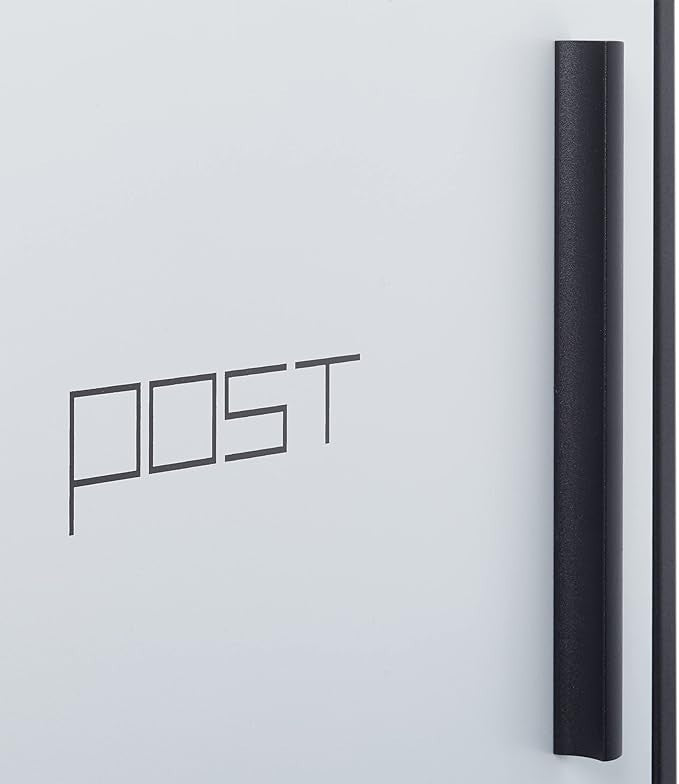 Wall Mounted Lockable Letterbox Steel DIN A4 Slot Weatherproof Modern Design
