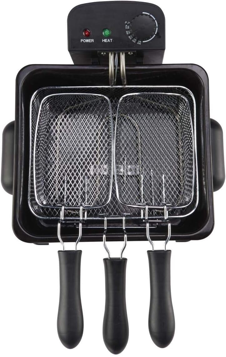 2000W 5L Stainless Steel Deep Fat Fryer Chip Pan View Window Cool Zone