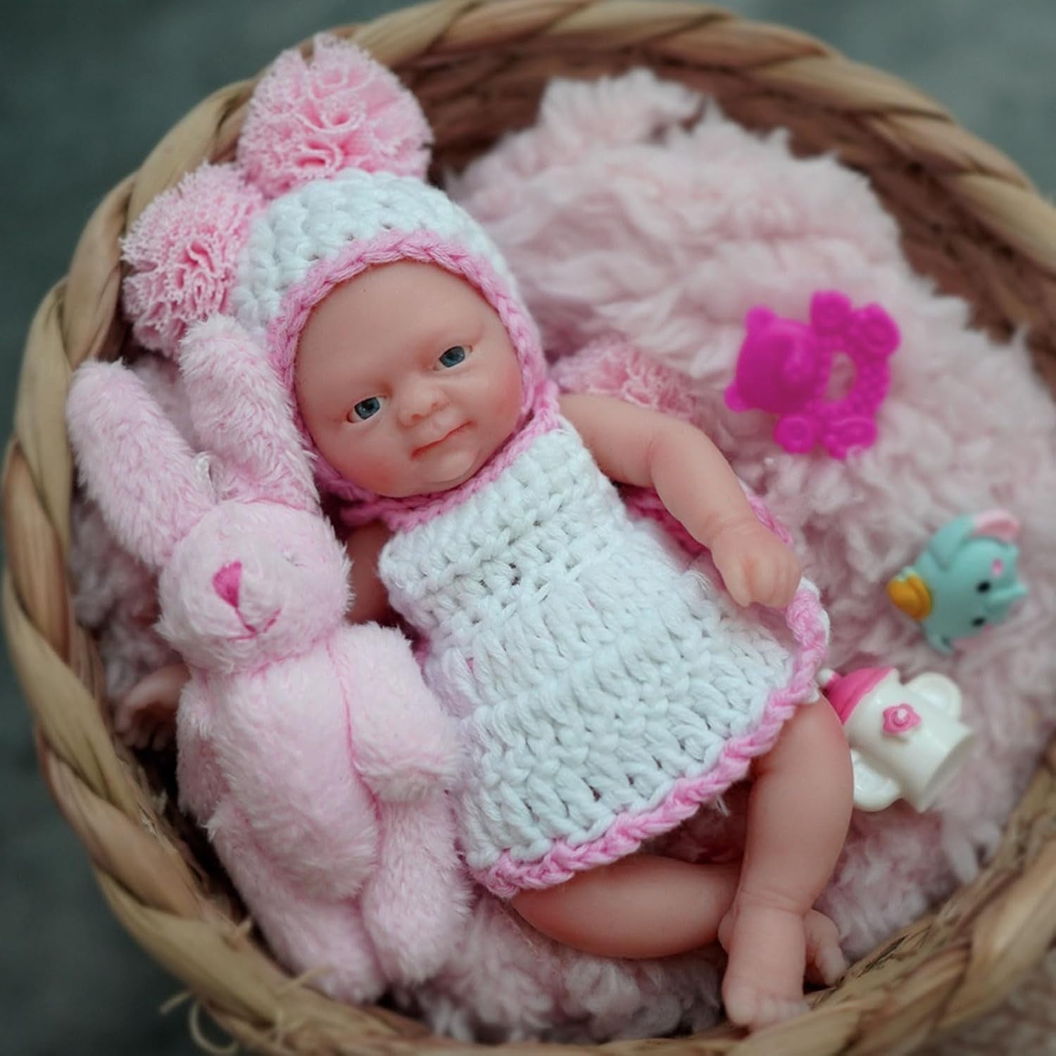 4.5 Inch Micro Preemie Reborn Baby Doll Full Silicone Realistic Girl