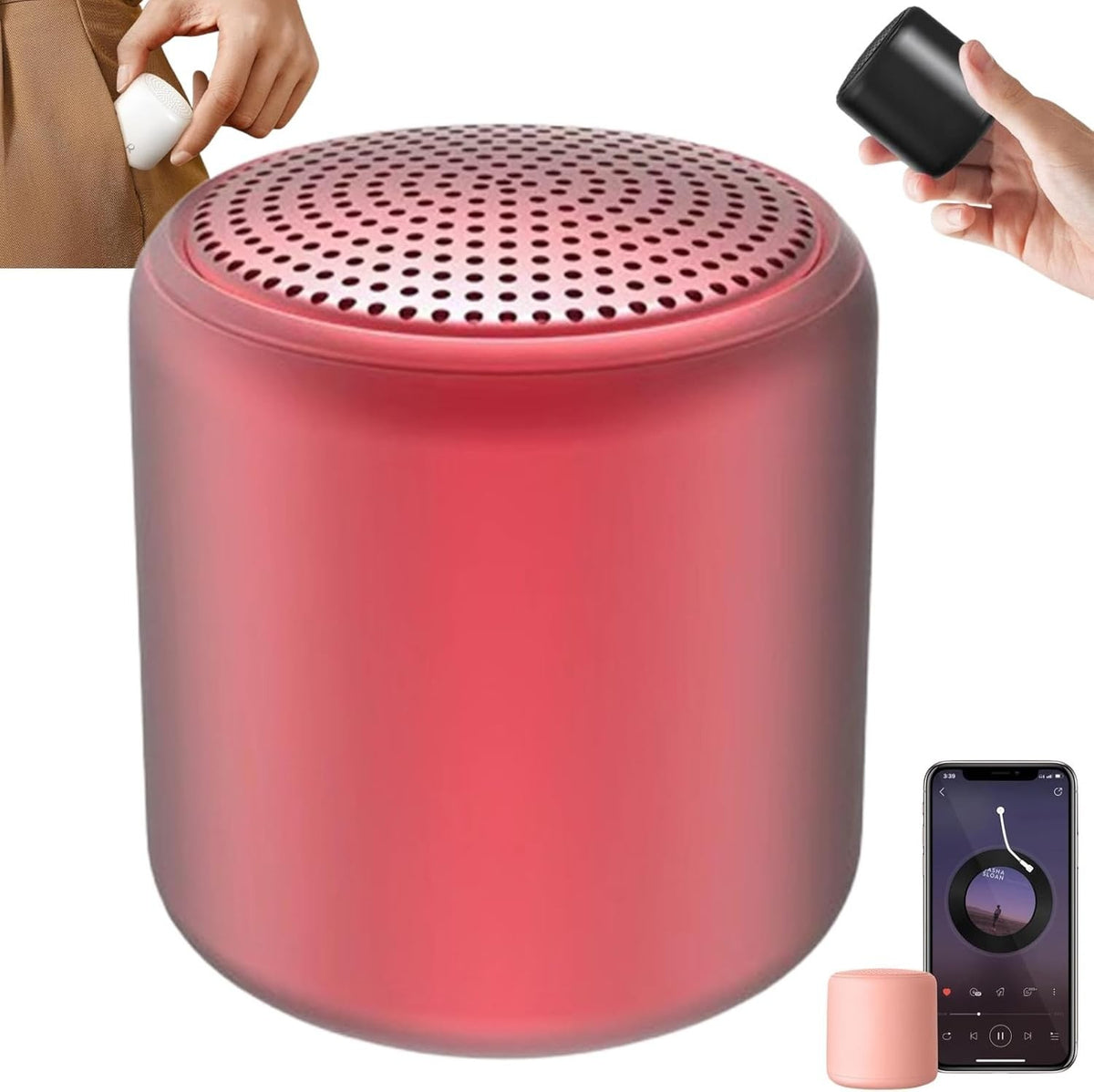 Portable White Noise Sound Machine Bluetooth Travel Speaker diamond black