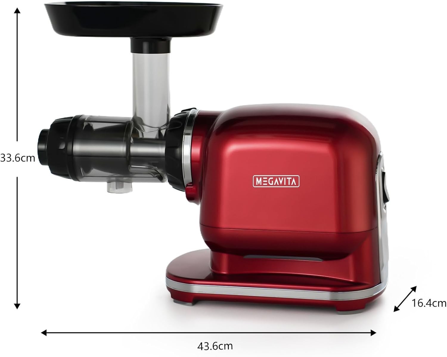 Cold Press Juicer 200W Quiet 67RPM High Yield Easy Clean Red Whole Fruit