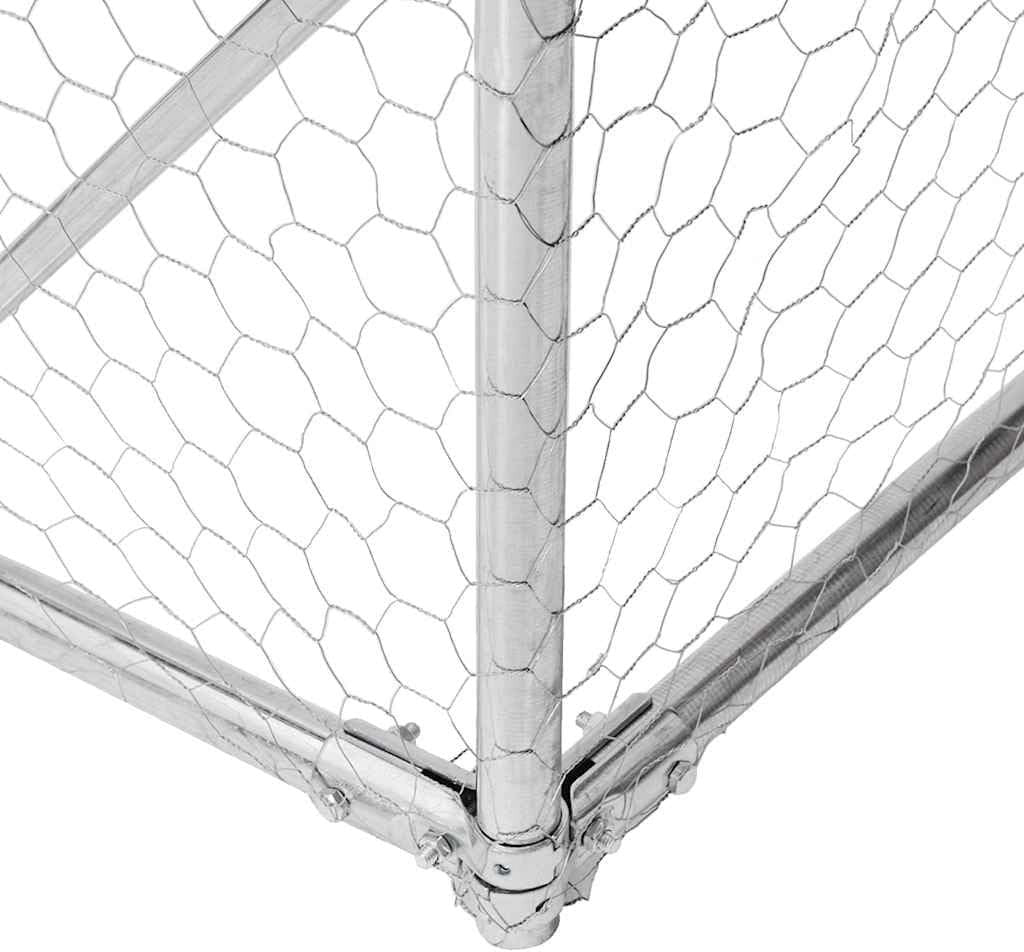 2.5x2x2.25m Walk In Chicken Run Galvanised Steel Coop