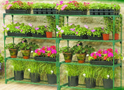 4 Tier Greenhouse Shelving Unit 2 Pack | Heavy Duty Steel Frame