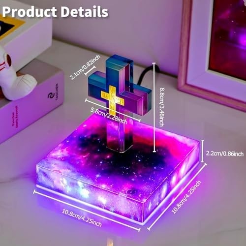 Magnetic Levitating Cross Lamp 360° Floating LED Touch-Control Night Light