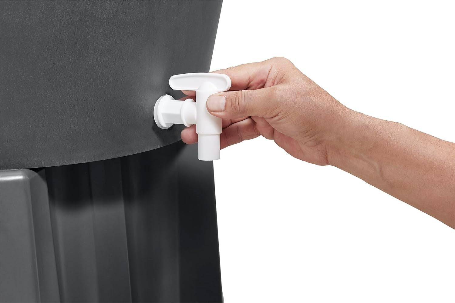 Square Rain Water Butt 300L with Lid & Tap, Corner-Friendly Garden Storage