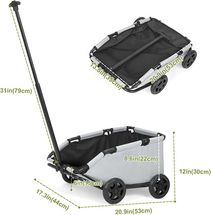 Mini Dog Stroller Foldable Pet Wagon Handle Wheels Travel Carrier