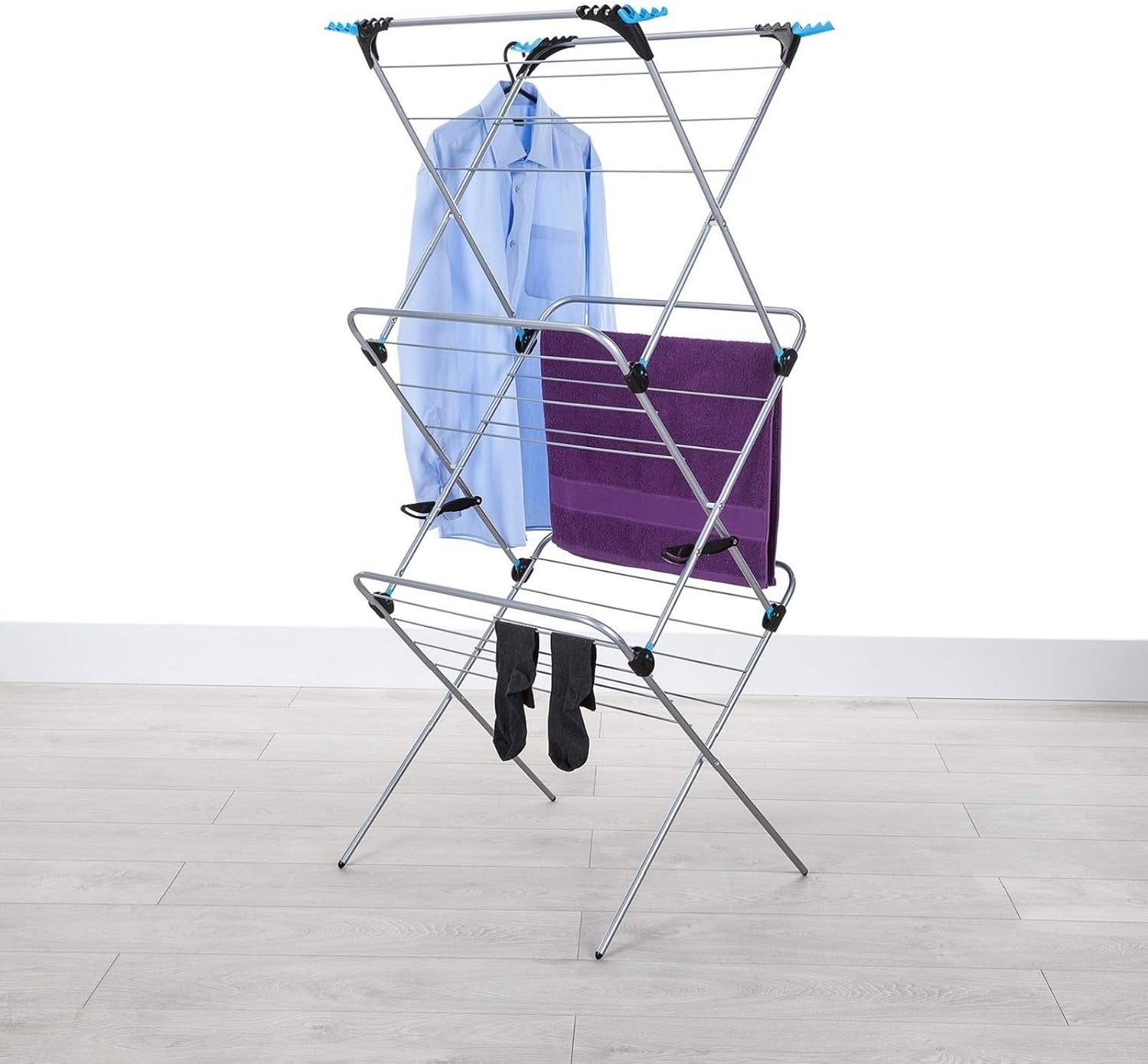 3 Tier Folding Clothes Airer 21m Laundry Drying Rack Indoor Outdoor