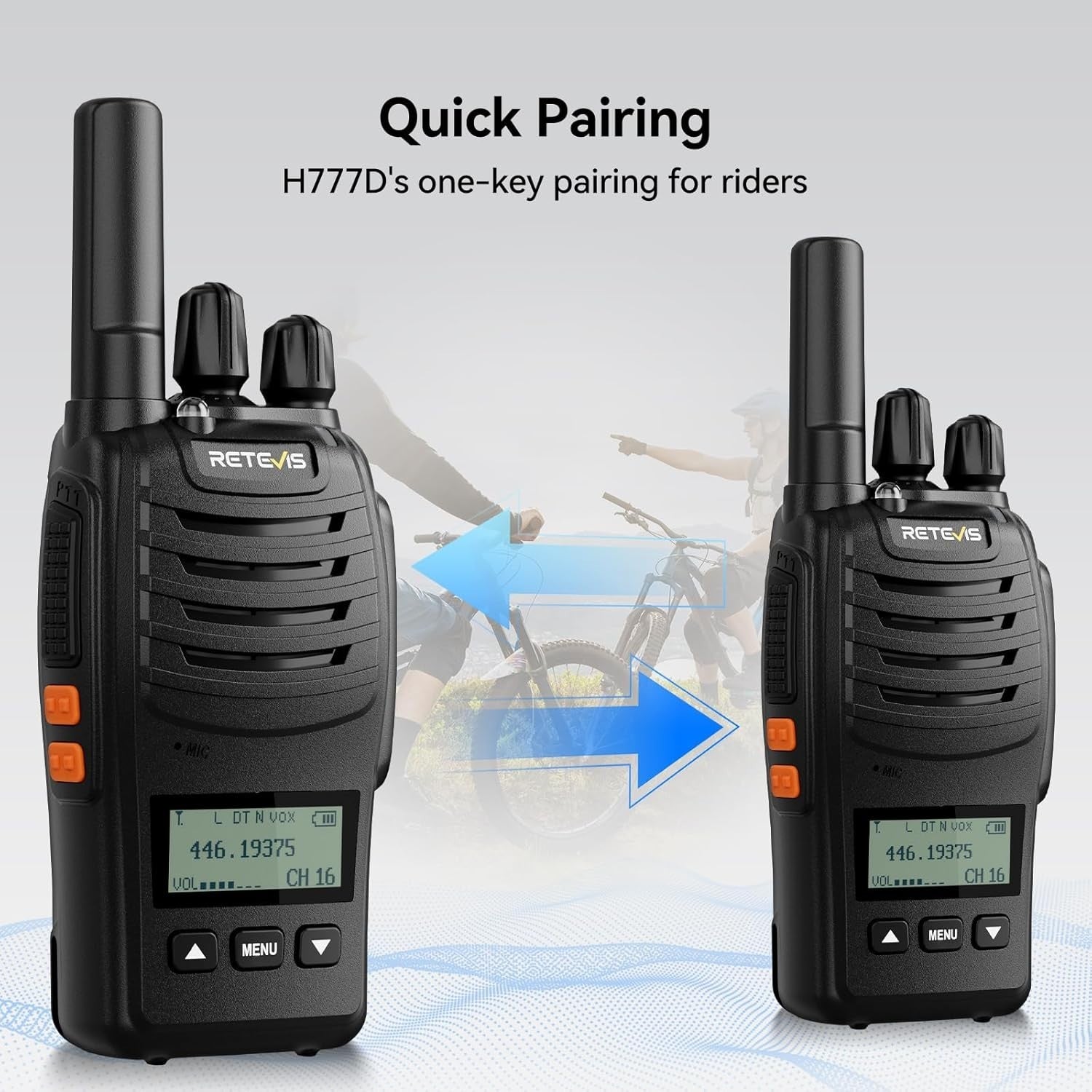 PMR446 Walkie Talkie LCD Screen Type-C Rechargeable VOX Radio