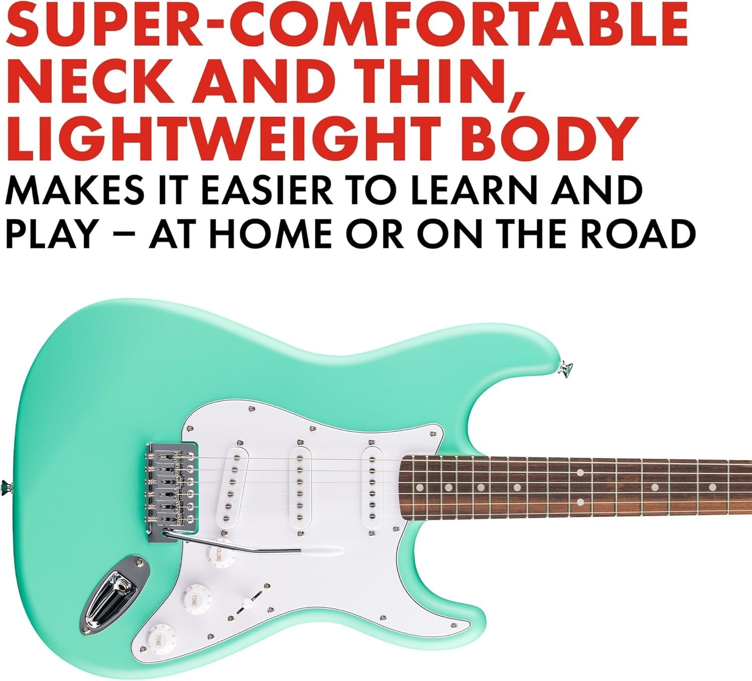 Strat Style Electric Guitar SSS Laurel Fingerboard Seafoam