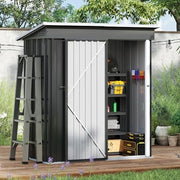 Metal Garden Storage Shed 5x3ft Waterproof Lockable Outdoor Tool & Bike Shed