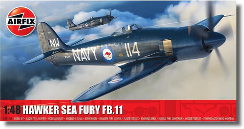 1:48 Scale Sea Fury Fighter Jet Model Kit | Military Aircraft Build Set