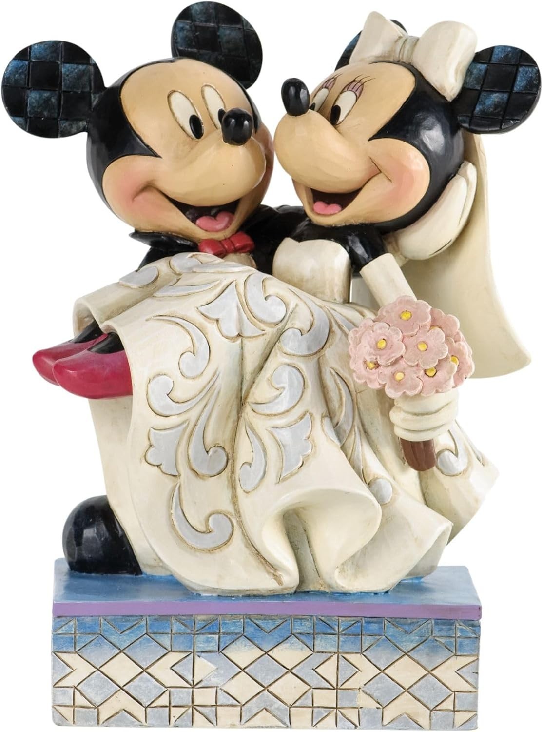 Wedding Mice Couple Figurine Resin 17cm Hand-Painted Bride & Groom Ornament Gift
