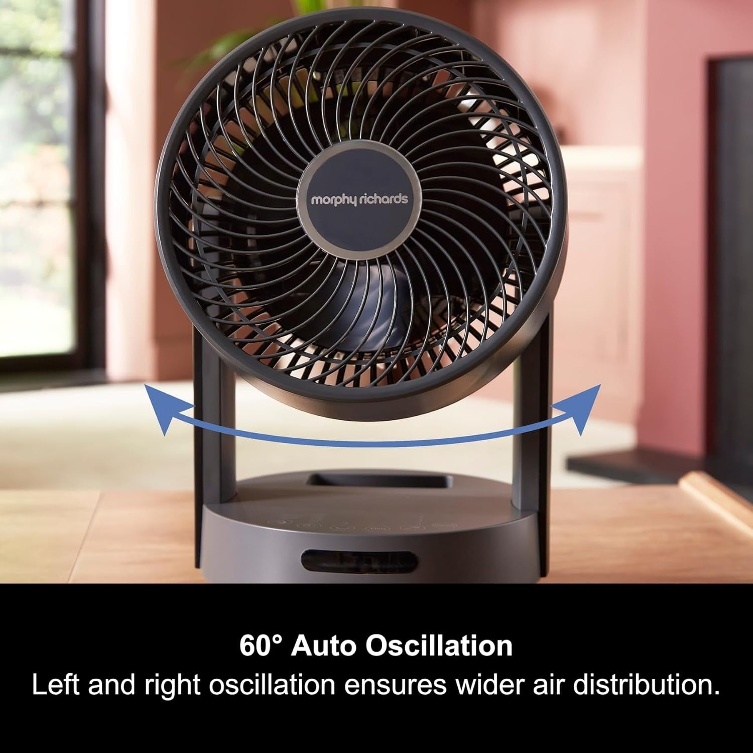Air Circulator Desktop Fan – 3 Speed Remote Control Touch Panel 60° Oscillation