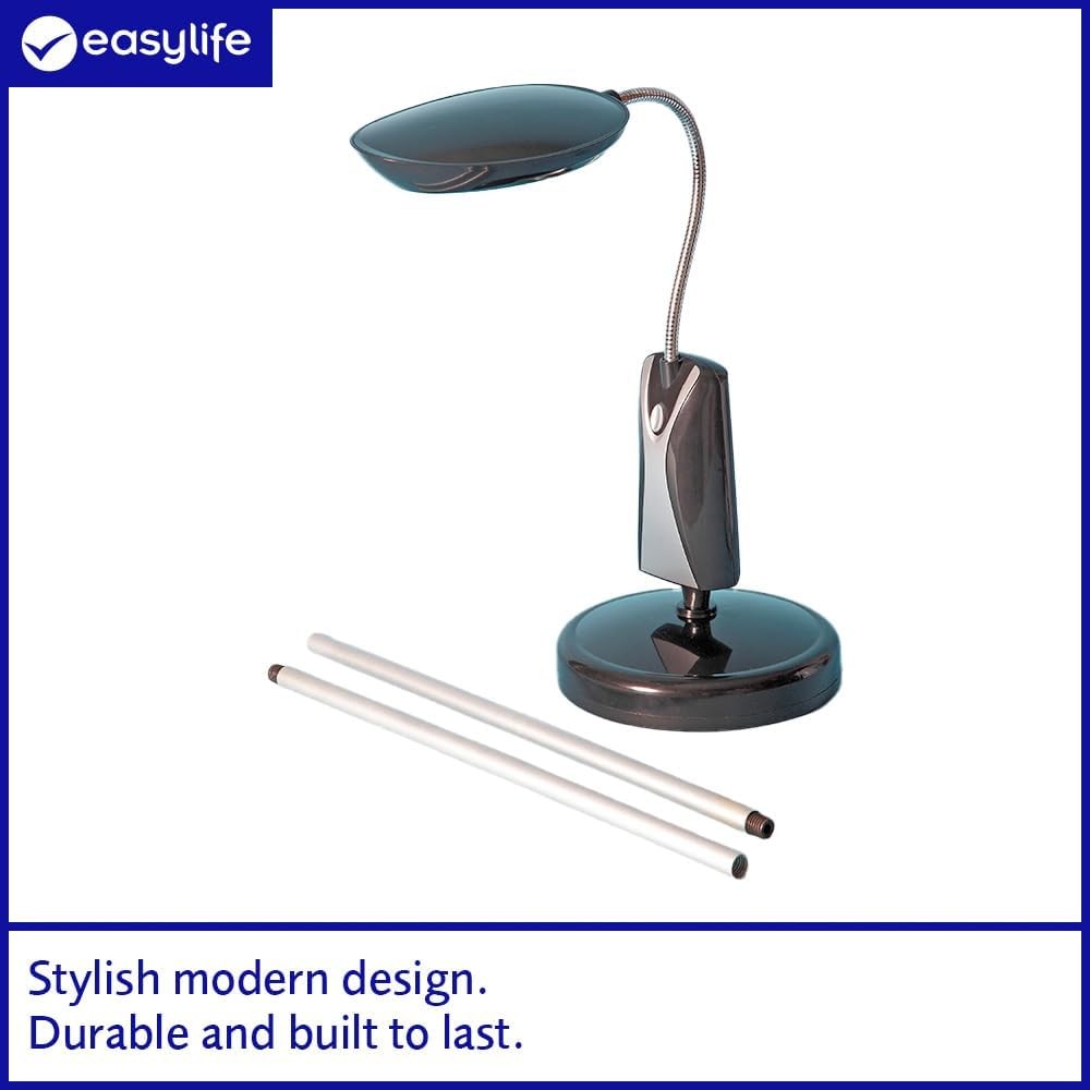 Battery Powered LED Floor Reading Lamp Adjustable Dimmable Standing Light