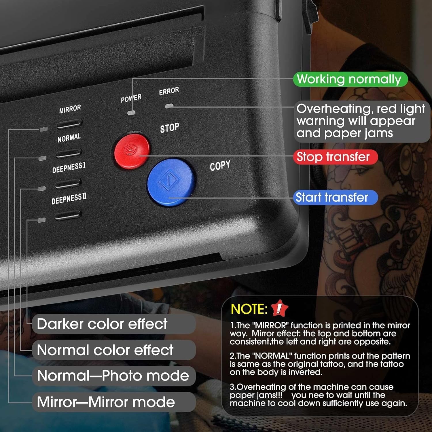 Tattoo Transfer Stencil Machine Copier Printer Thermal A4 A5 Printer