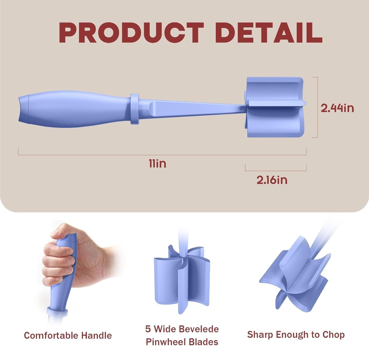Hamburger Meat Chopper Ground Beef Masher Heat Resistant Purple