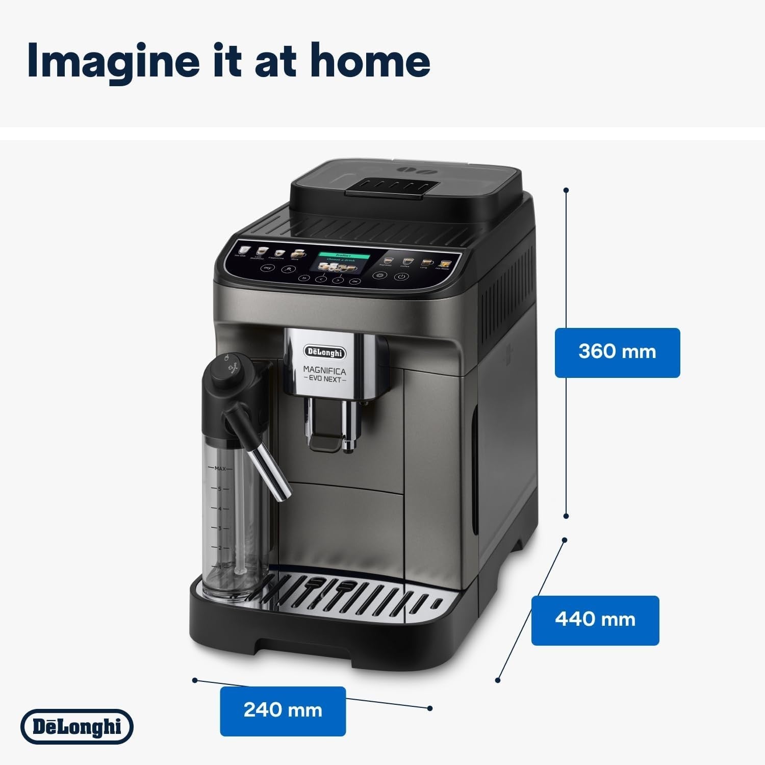 Automatic Bean to Cup Coffee Machine | Milk Frother | Touch Display | 13 Drinks