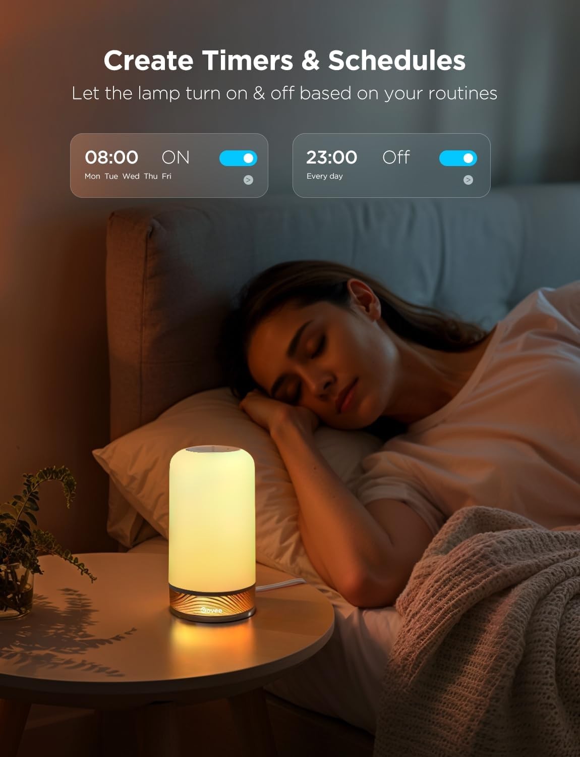 Smart RGB Touch Bedside Table Lamp App Control Night Light Kids Bedroom