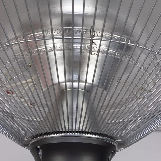 Outdoor Floor Standing Patio Heater 2000W Radiant Halogen Safe IP34 Silver