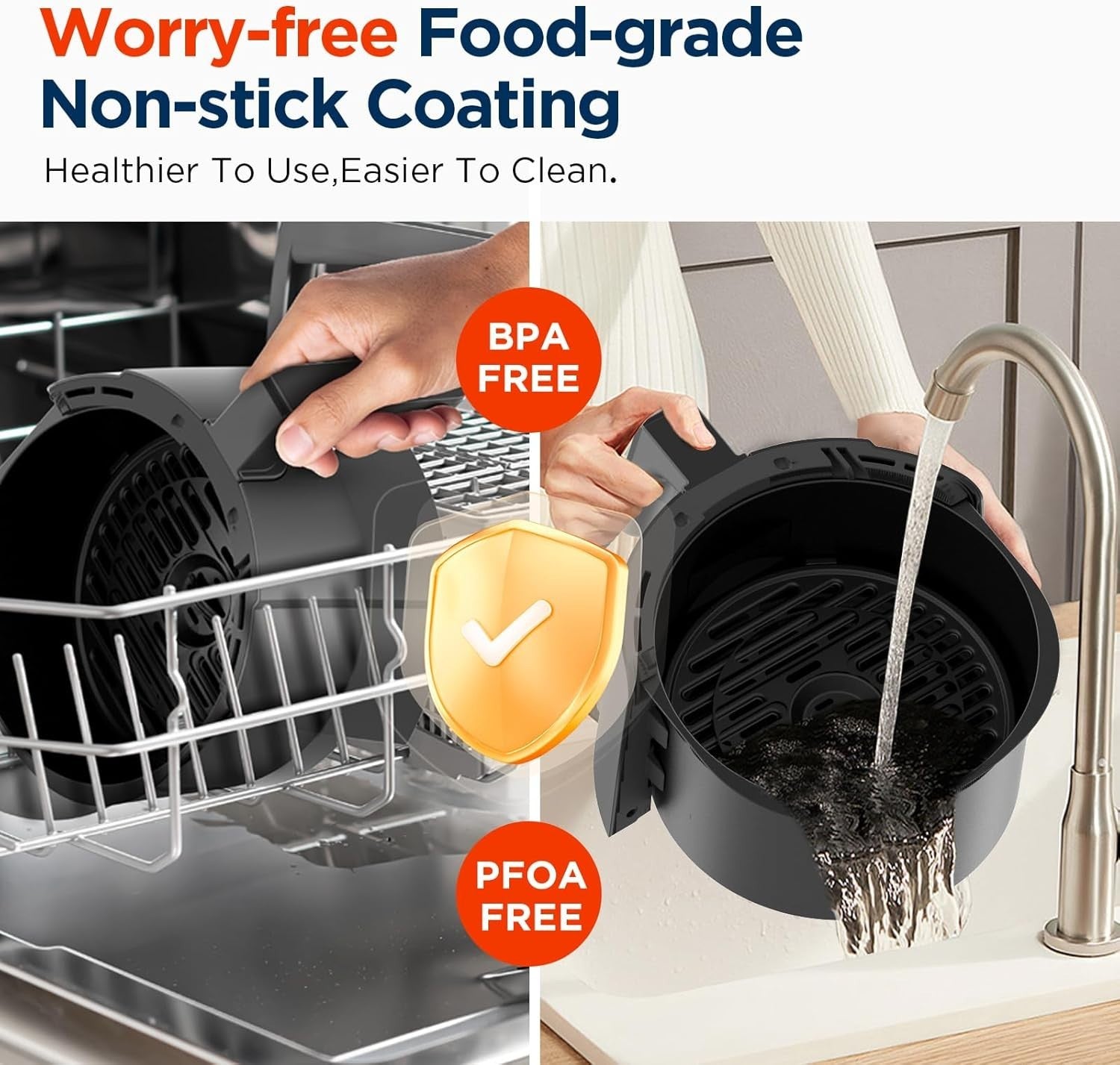 4L Digital Air Fryer | 1500W Oil-Free Cooking | 8 Presets | X-Express 3D Heating