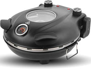 Electric Pizza Oven 31cm Stone 420°C 5 Heat Settings Fast Cook Black