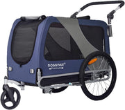 XL Dog Bike Trailer Stroller 45kg Heavy Duty Blue Black Pet Carrier