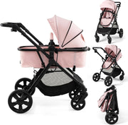 2in1 Baby Pushchair Foldable Pram Lightweight Reversible Seat Adjustable Canopy