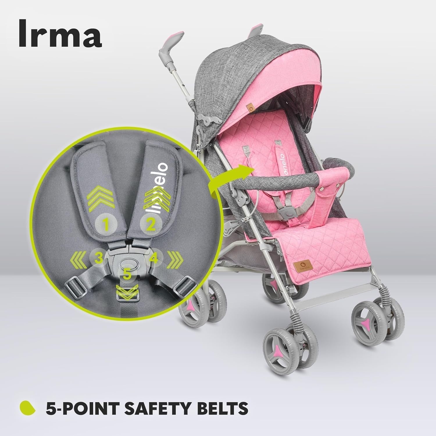 Lightweight Baby Pushchair Lie-Flat, Rotating Handles, Foldable Travel