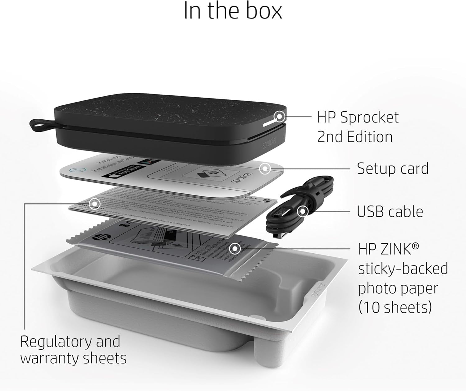 Portable Smartphone Photo Printer | 2x3 Wireless Color Prints | Black
